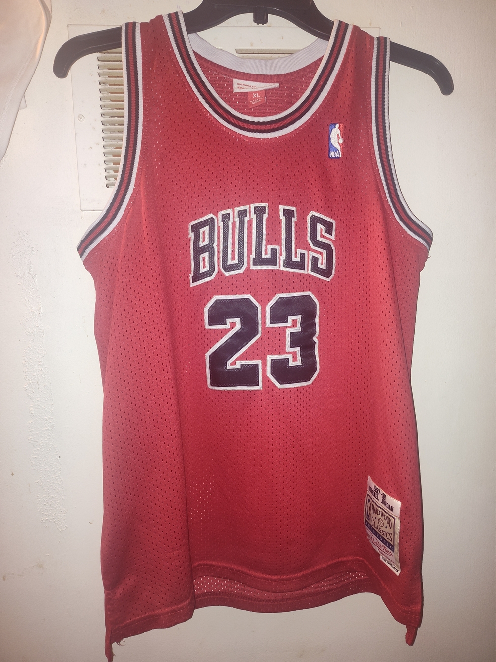 Mitchell & Ness Chicago Bulls Red #23 Jersey with Black & White Trim